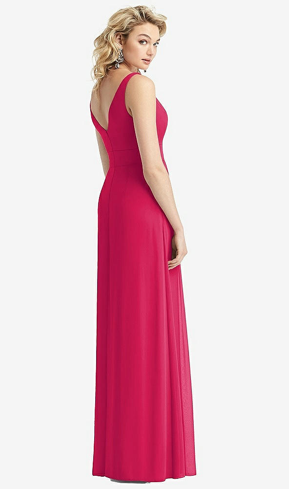 【STYLE: 1519】Sleeveless Pleated Skirt Maxi Dress with Pockets【COLOR: Vivid Pink】