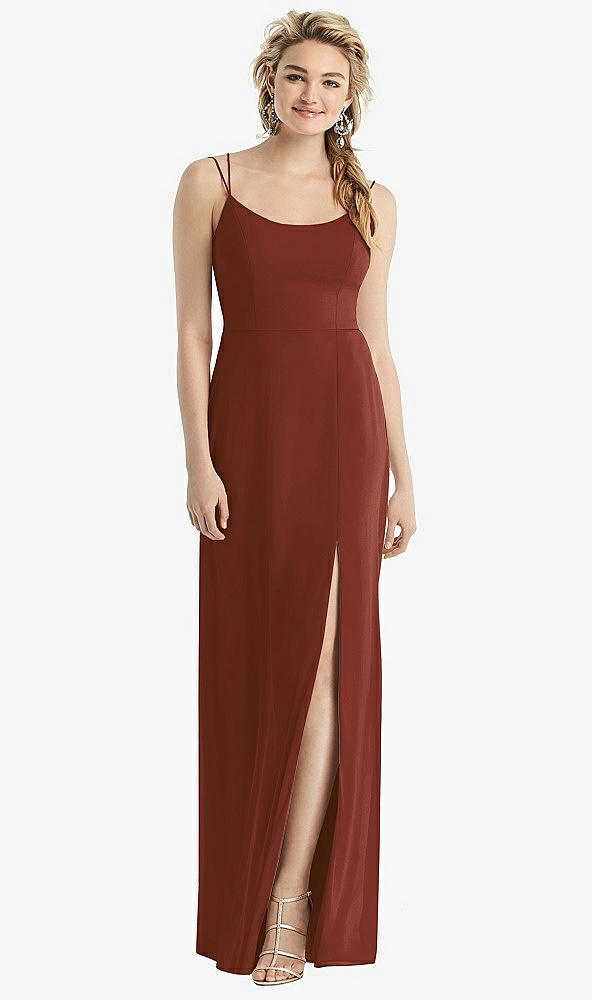 【NEW】【STYLE: 1520】カウルバック ダブル ストラップ マキシ ドレス サイド スリット【COLOR: Auburn Moon】【SIZE: 00-30W】