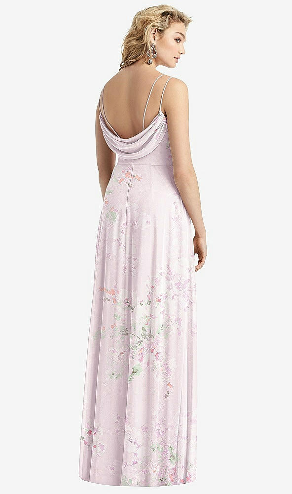 【NEW】【STYLE: 1520】カウルバック ダブル ストラップ マキシ ドレス サイド スリット【COLOR: Watercolor Print】【SIZE: 00-30W】