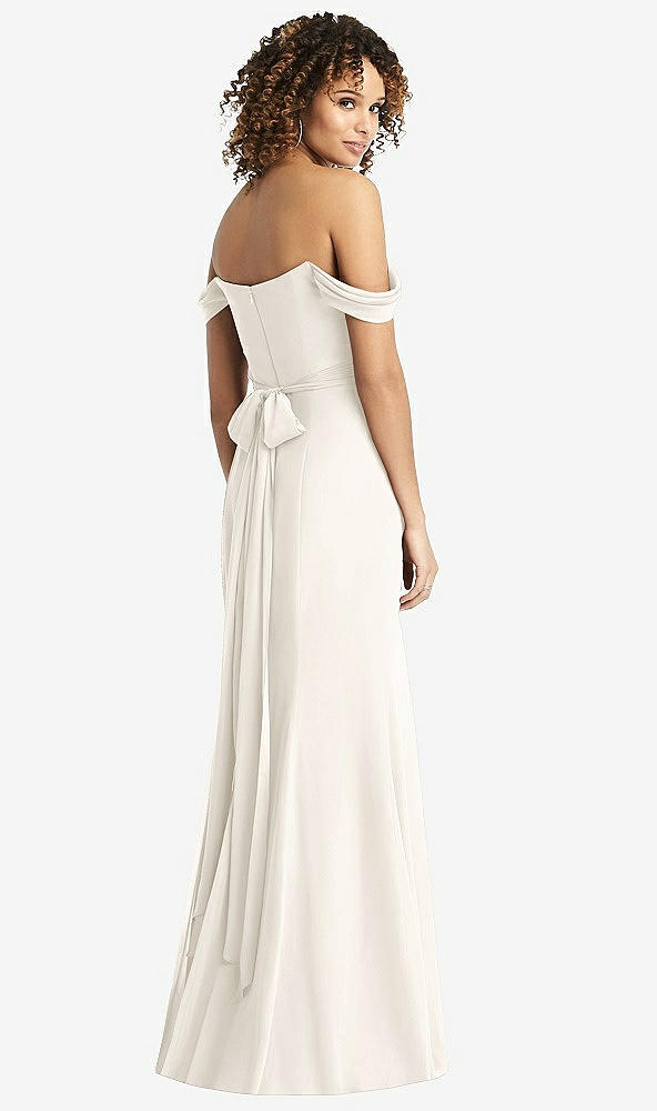 【STYLE: 8193】Off-the-Shoulder Criss Cross Bodice Trumpet Gown【COLOR: Ivory】