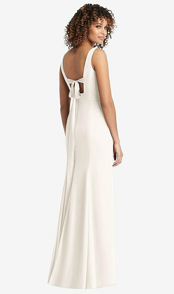 【STYLE: 8194】Sleeveless Tie Back Chiffon Trumpet Gown【COLOR: Ivory】