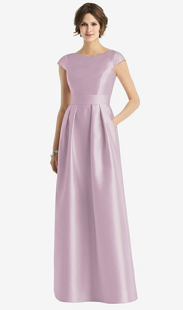 【STYLE: D767】Cap Sleeve Pleated Skirt Dress with Pockets【COLOR: Suede Rose】