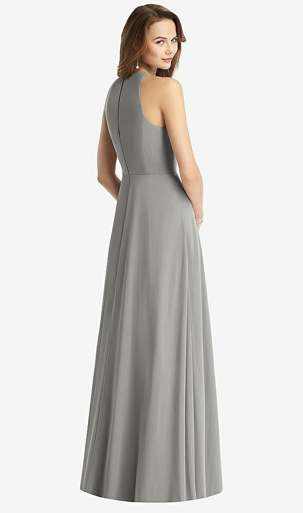 【STYLE: TH011】Sleeveless Halter Chiffon Maxi Dress【COLOR: Chelsea Gray】