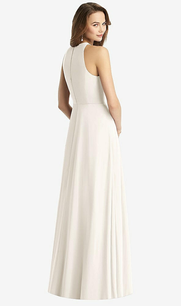 【STYLE: TH011】Sleeveless Halter Chiffon Maxi Dress【COLOR: Ivory】