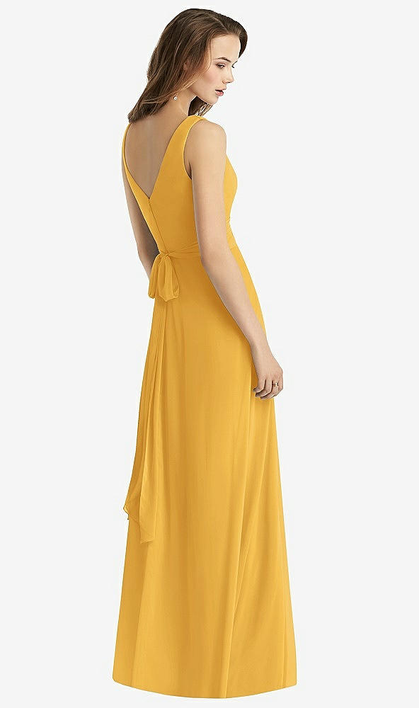 【NEW】【STYLE: TH012】ノースリーブ Vネック シフォン ラップ ドレス【COLOR: NYC Yellow】【SIZE: 00-30W】