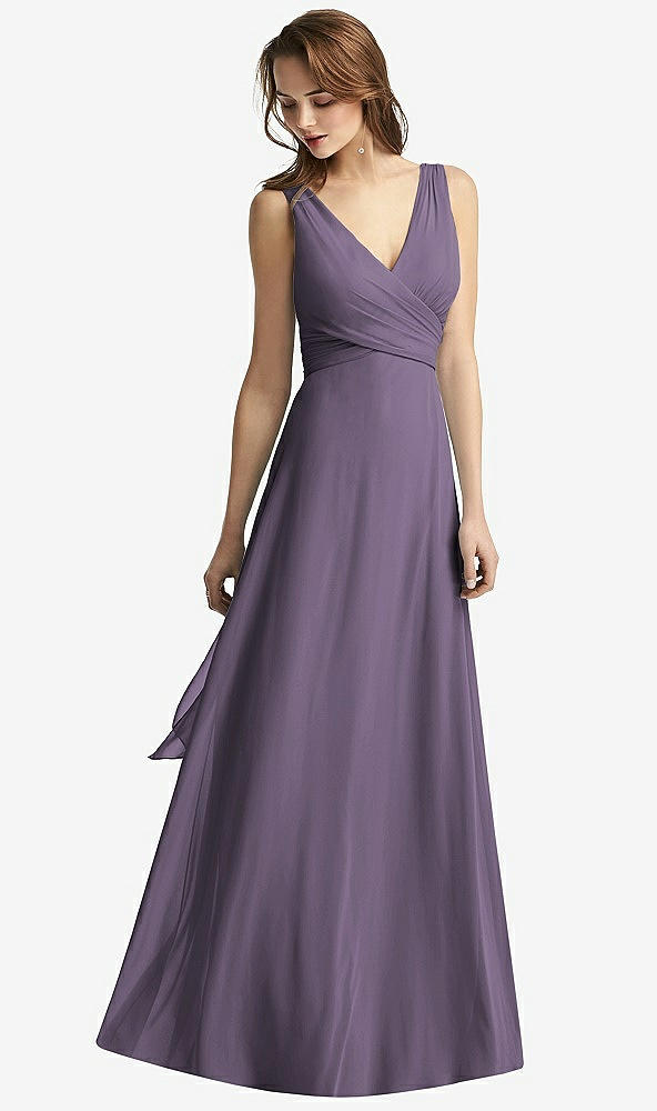 【NEW】【STYLE: TH012】ノースリーブ Vネック シフォン ラップ ドレス【COLOR: Lavender】【SIZE: 00-30W】