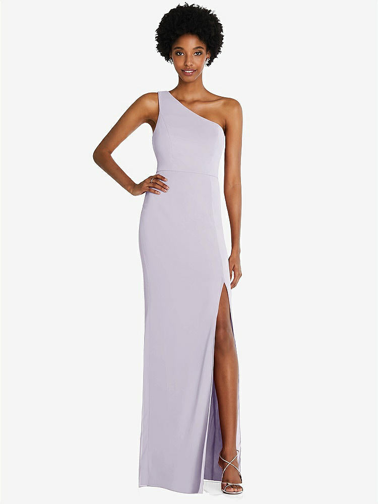 【NEW】【STYLE: TH014】ワンショルダー シフォン トランペット ガウン【COLOR: Moondance】【SIZE: 00-30W】