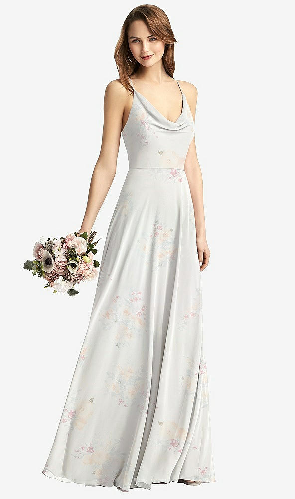 【STYLE: TH015】Cowl Neck Criss Cross Back Maxi Dress【COLOR: Spring Fling】