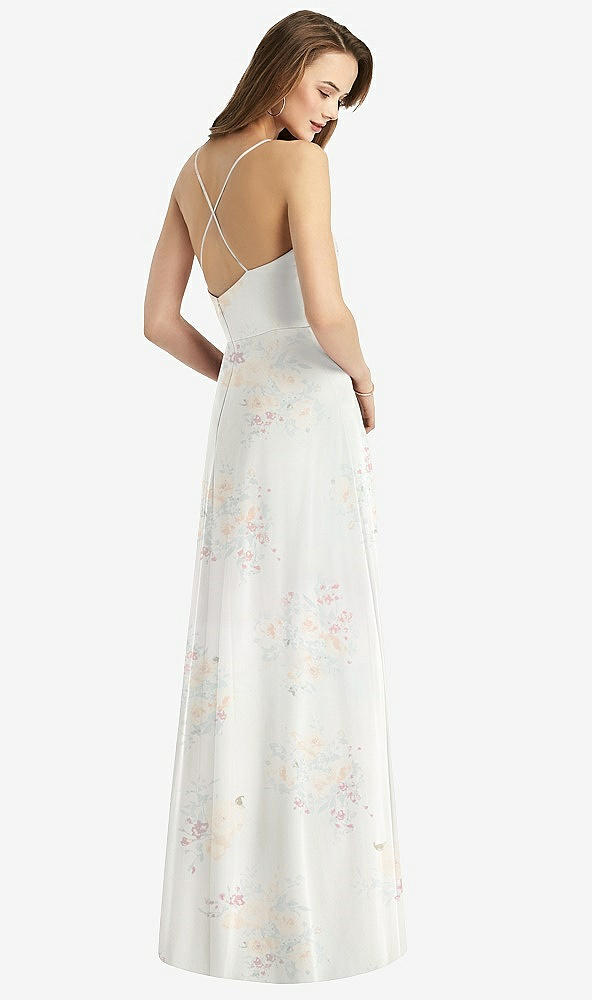 【STYLE: TH015】Cowl Neck Criss Cross Back Maxi Dress【COLOR: Spring Fling】