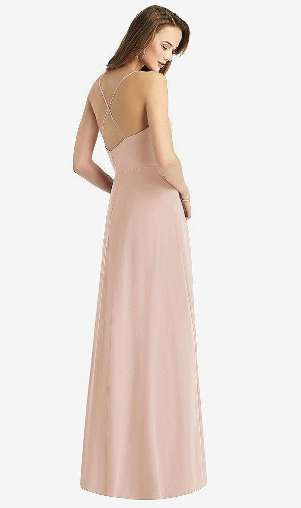 【STYLE: TH015】Cowl Neck Criss Cross Back Maxi Dress【COLOR: Cameo】