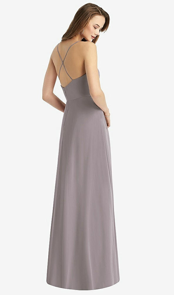 【NEW】【STYLE: TH015】カウル 首 クリス クロス 背中 マキシ ドレス【COLOR: Cashmere Gray】【SIZE: 00-30W】