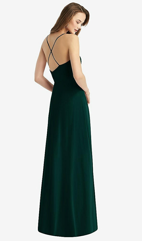 【STYLE: TH015】Cowl Neck Criss Cross Back Maxi Dress【COLOR: Evergreen】