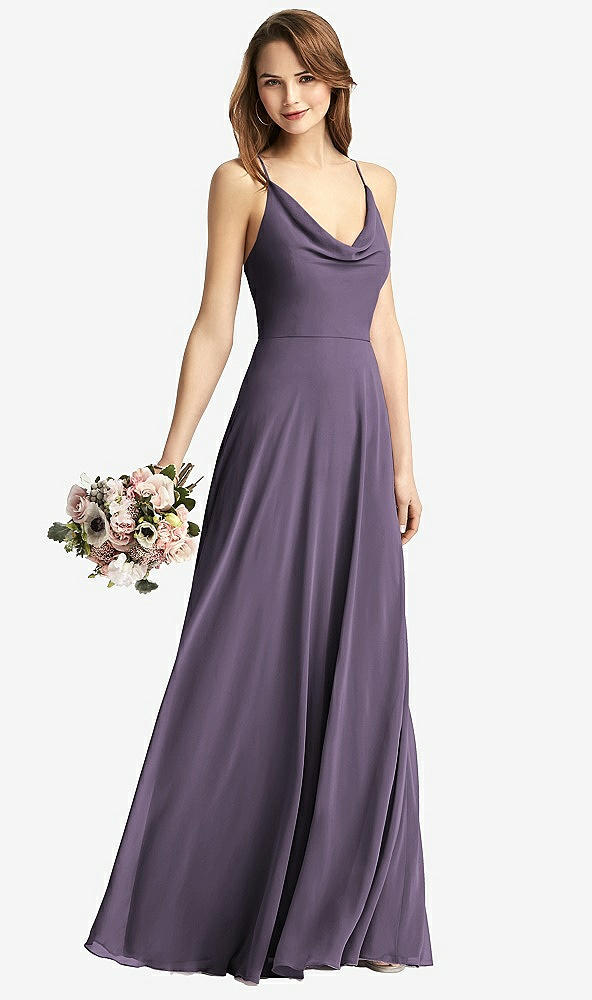 【NEW】【STYLE: TH015】カウル 首 クリス クロス 背中 マキシ ドレス【COLOR: Lavender】【SIZE: 00-30W】