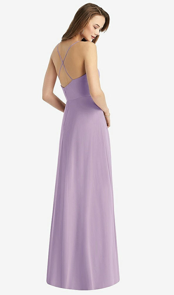 【NEW】【STYLE: TH015】カウル 首 クリス クロス 背中 マキシ ドレス【COLOR: Pale Purple】【SIZE: 00-30W】