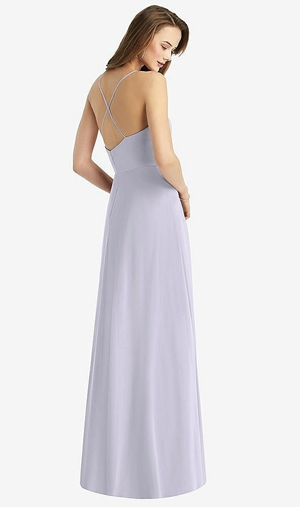 【STYLE: TH015】Cowl Neck Criss Cross Back Maxi Dress【COLOR: Silver Dove】