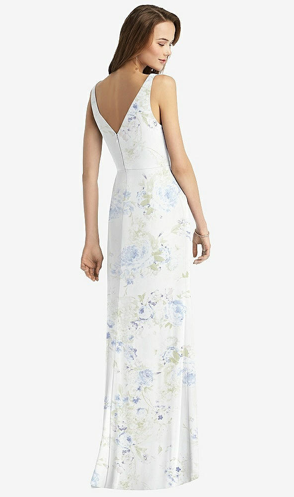 【NEW】【STYLE: TH016】ノースリーブ Vバック 長い トランペット ガウン【COLOR: Bleu Garden】【SIZE: 00-30W】