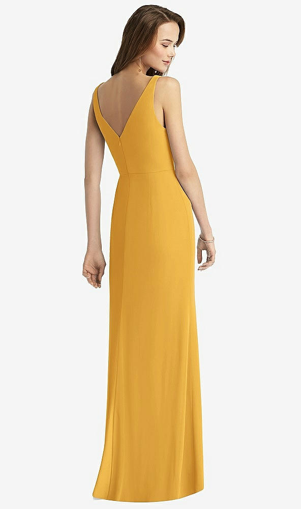 【STYLE: TH016】Sleeveless V-Back Long Trumpet Gown【COLOR: NYC Yellow】