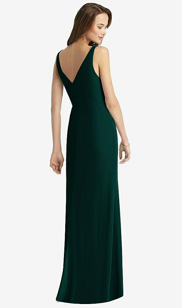 【STYLE: TH016】Sleeveless V-Back Long Trumpet Gown【COLOR: Evergreen】