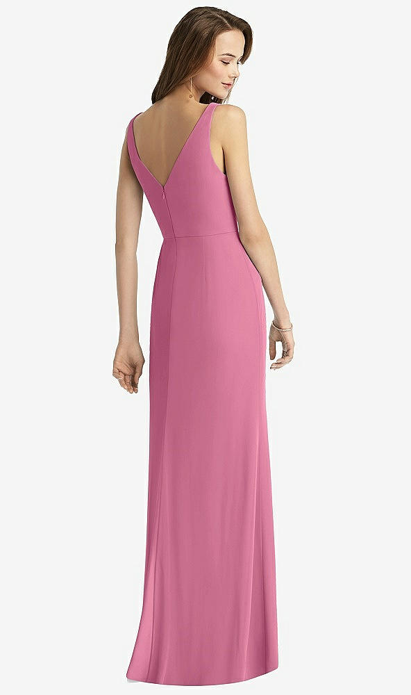 【STYLE: TH016】Sleeveless V-Back Long Trumpet Gown【COLOR: Orchid Pink】