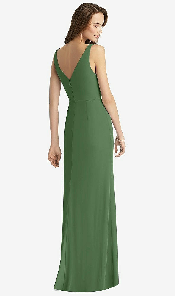 【STYLE: TH016】Sleeveless V-Back Long Trumpet Gown【COLOR: Vineyard Green】