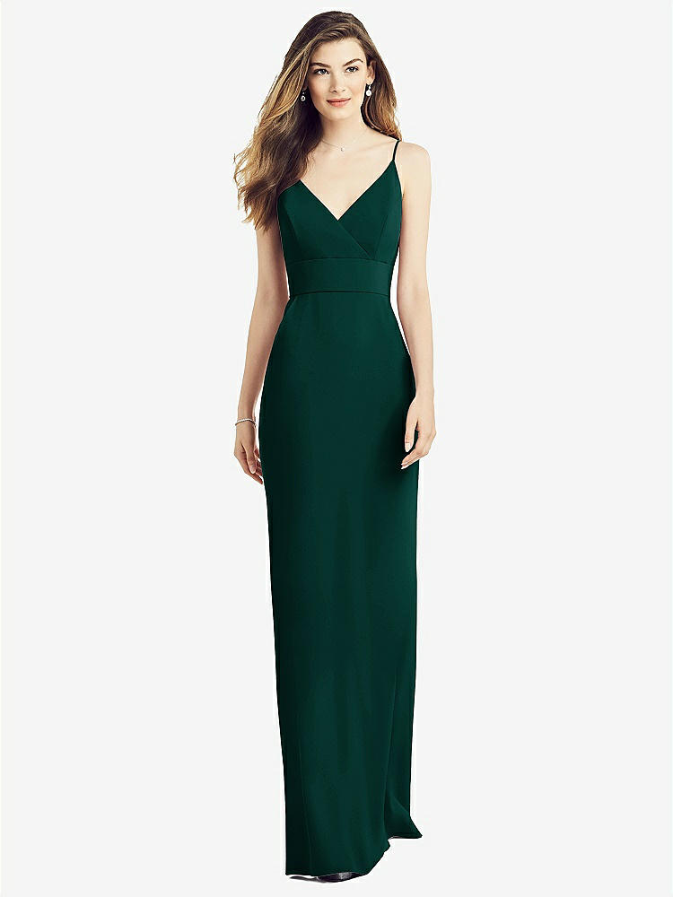 【STYLE: 6824】V-Back Spaghetti Strap Maxi Dress with Pockets【COLOR: Evergreen】