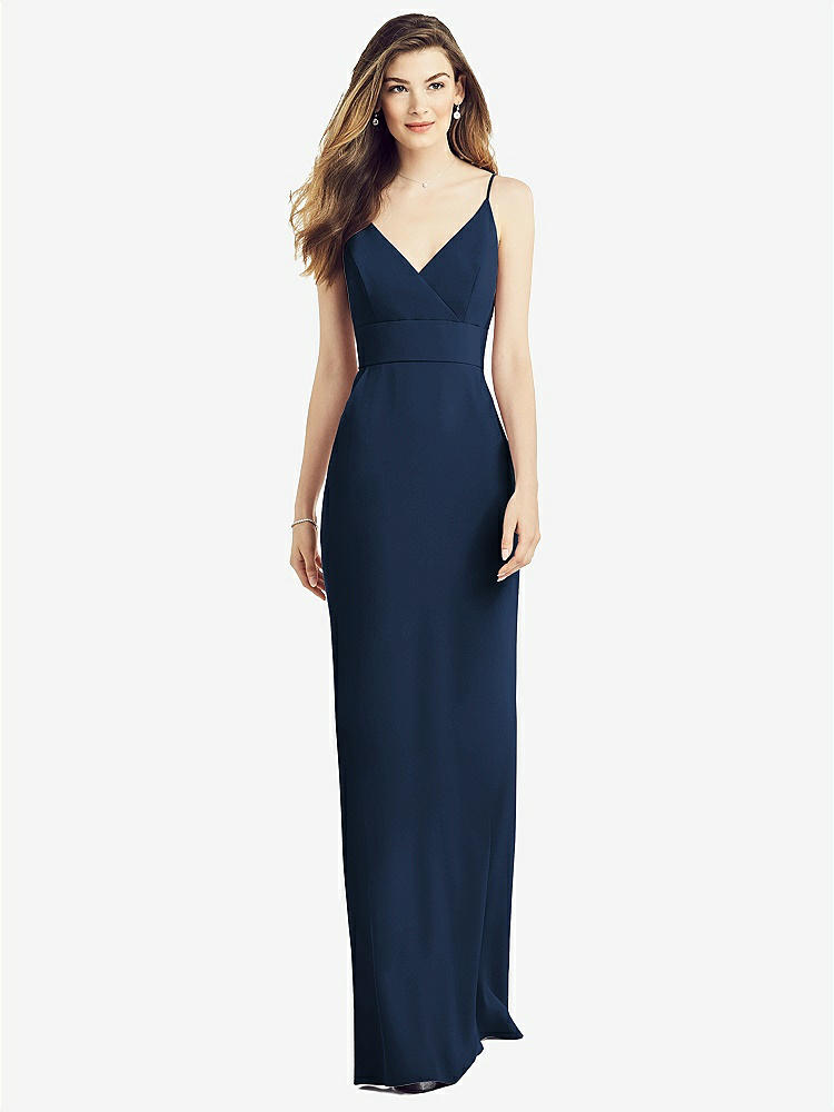 【STYLE: 6824】V-Back Spaghetti Strap Maxi Dress with Pockets【COLOR: Midnight Navy】