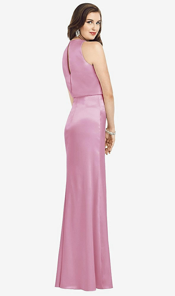 【STYLE: 3055】Sleeveless Blouson Bodice Trumpet Gown【COLOR: Powder Pink】
