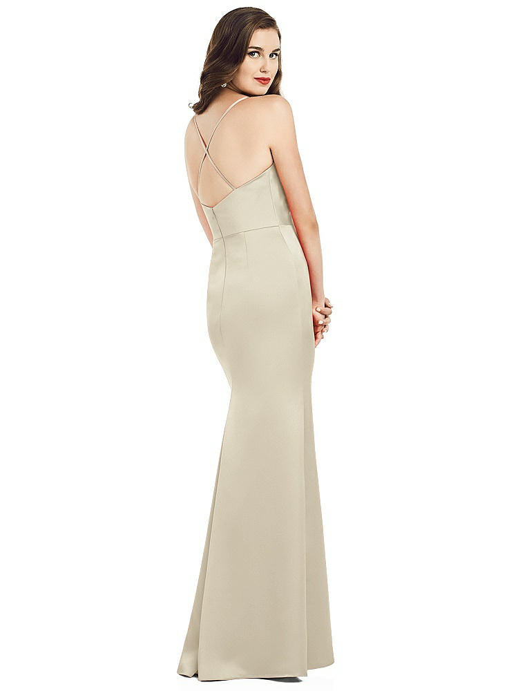 【STYLE: 3056】Cowl-Neck Criss Cross Back Slip Dress【COLOR: Champagne】
