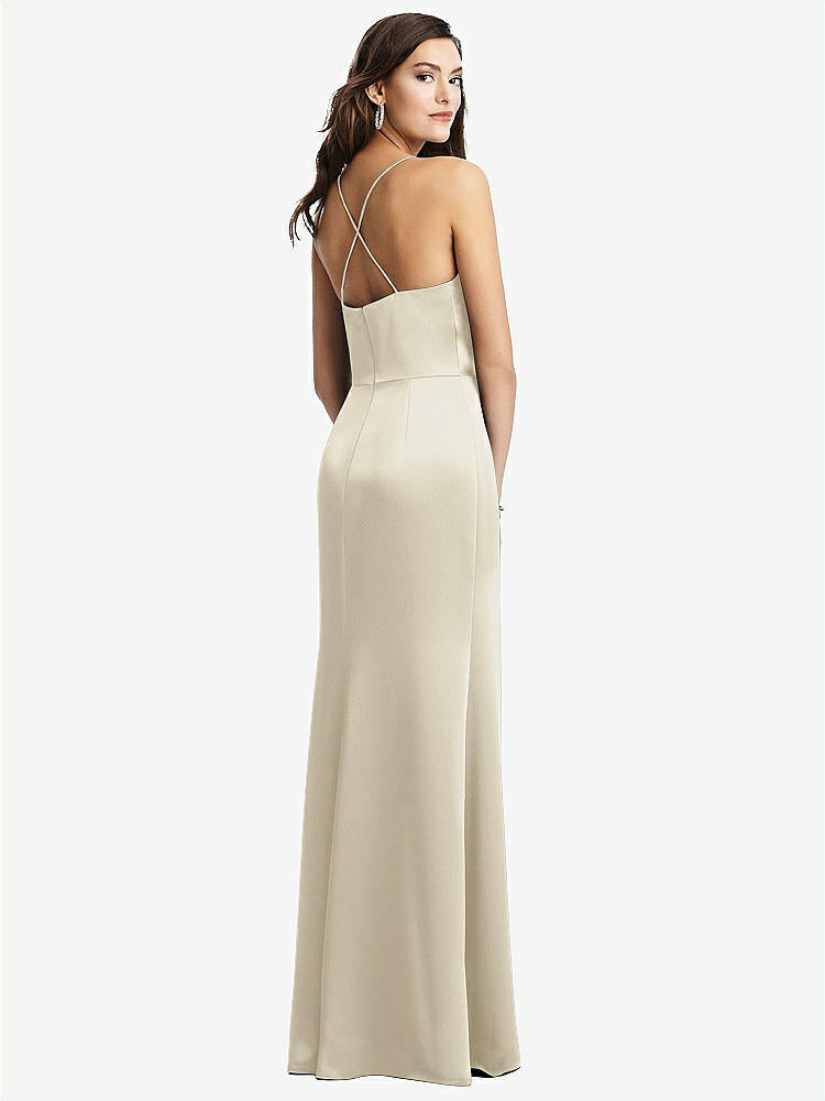 【STYLE: 3056】Cowl-Neck Criss Cross Back Slip Dress【COLOR: Champagne】