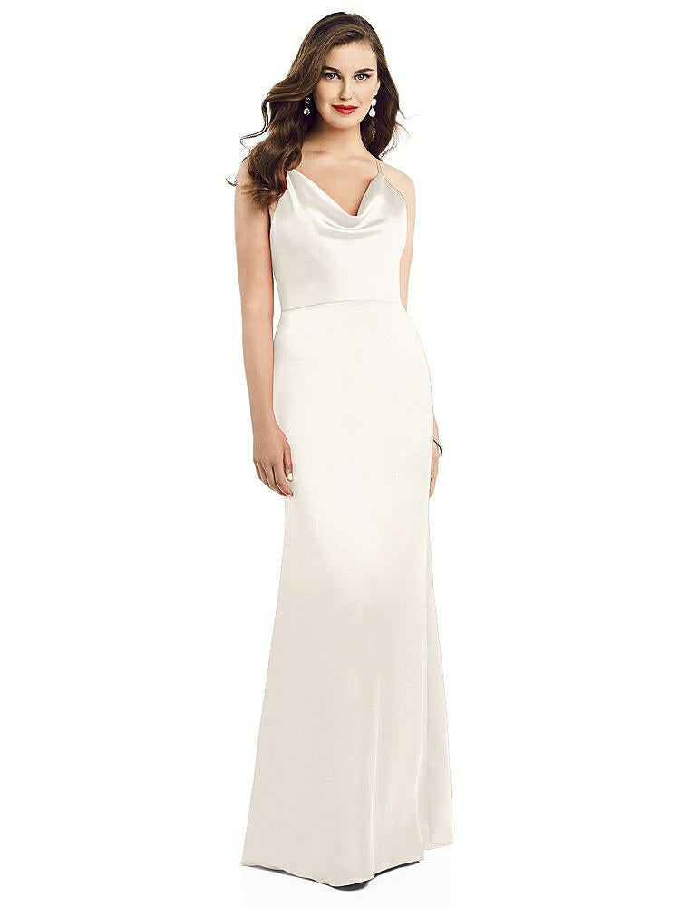 【STYLE: 3056】Cowl-Neck Criss Cross Back Slip Dress【COLOR: Ivory】