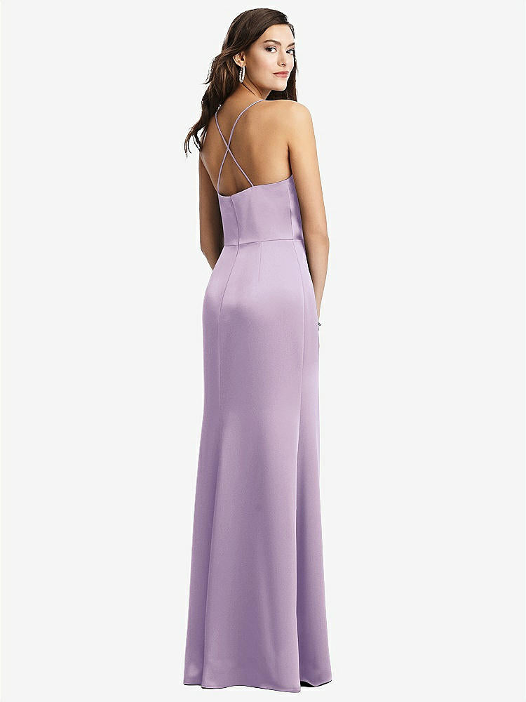 【NEW】【STYLE: 3056】カウルネック クリス クロス 背中 スリップ ドレス【COLOR: Pale Purple】【SIZE: 00-30W】