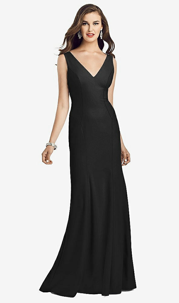 【STYLE: 3060】Sleeveless Seamed Bodice Trumpet Gown【COLOR: Black】