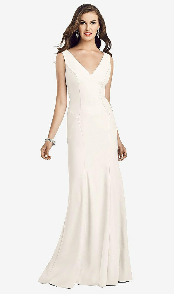 【STYLE: 3060】Sleeveless Seamed Bodice Trumpet Gown【COLOR: Ivory】