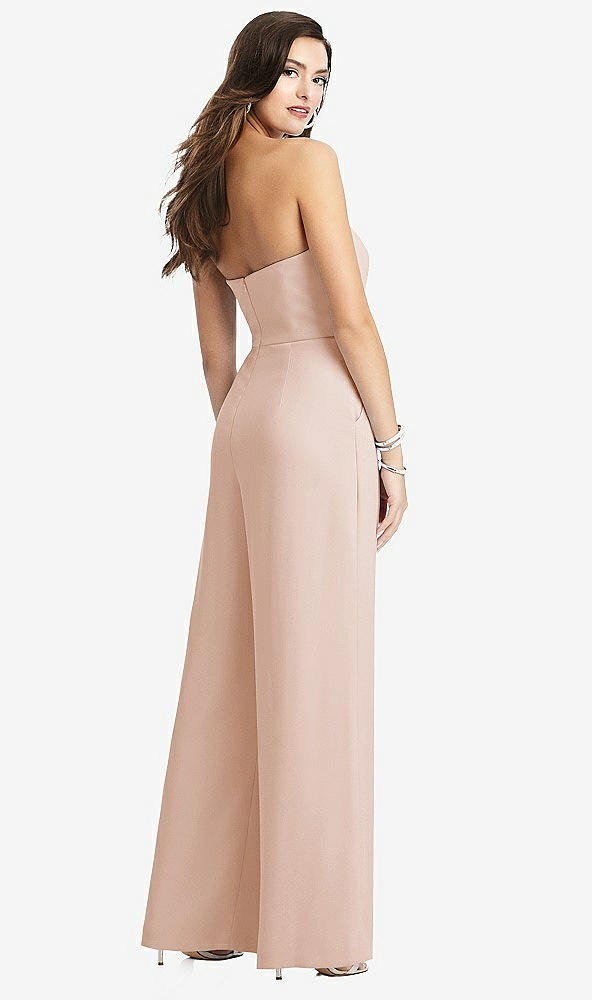【STYLE: 3066】Strapless Notch Crepe Jumpsuit with Pockets【COLOR: Cameo】