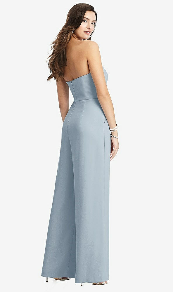 【STYLE: 3066】Strapless Notch Crepe Jumpsuit with Pockets【COLOR: Mist】
