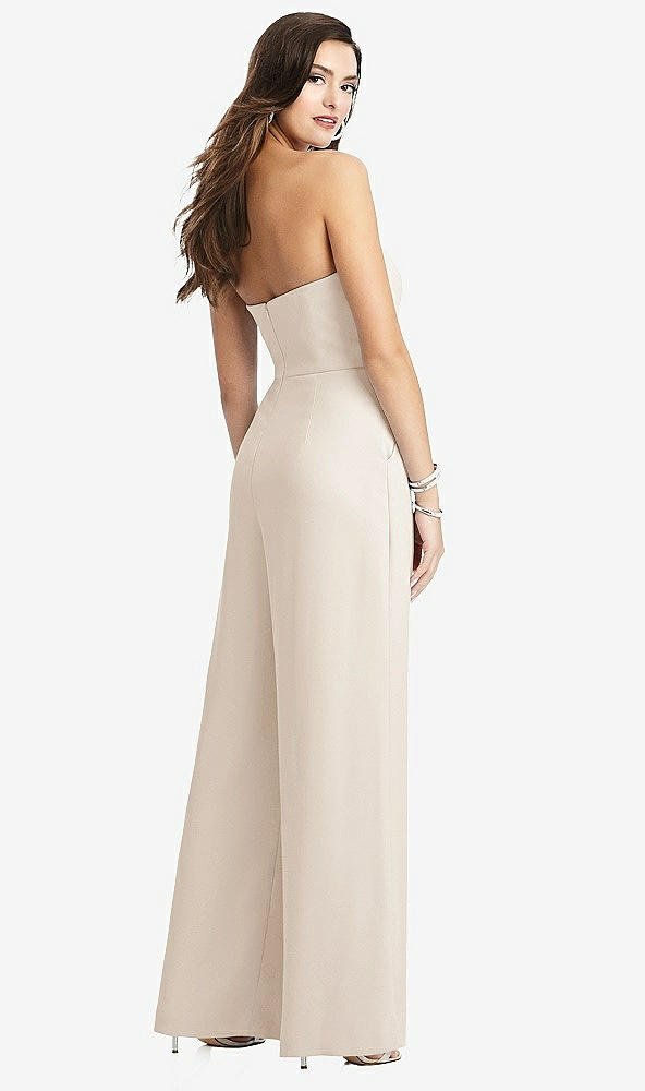 【STYLE: 3066】Strapless Notch Crepe Jumpsuit with Pockets【COLOR: Oat】