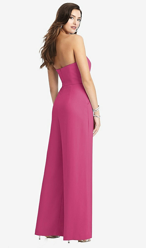 【STYLE: 3066】Strapless Notch Crepe Jumpsuit with Pockets【COLOR: Tea Rose】