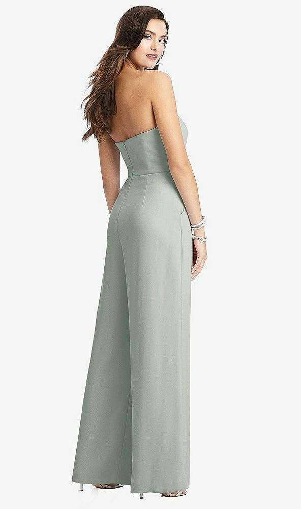 【STYLE: 3066】Strapless Notch Crepe Jumpsuit with Pockets【COLOR: Willow Green】