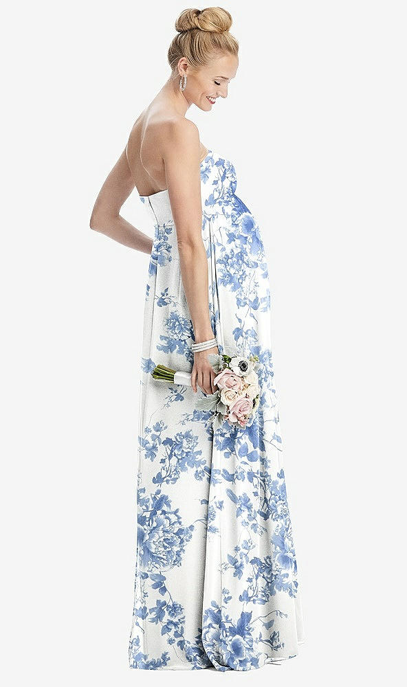 【NEW】【STYLE: M443】ストラップレス シフォン シアレッド スカート マタニティ ドレス【COLOR: Cottage Rose Dusk Blue】【SIZE: 00-30W】