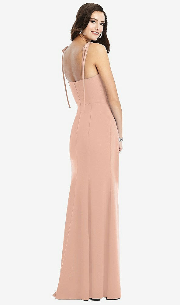 【NEW】【STYLE: 3070】Bustier CREPE ガウン 調整可能 弓 ストラップ【COLOR: Pale Peach】【SIZE: 00-30W】