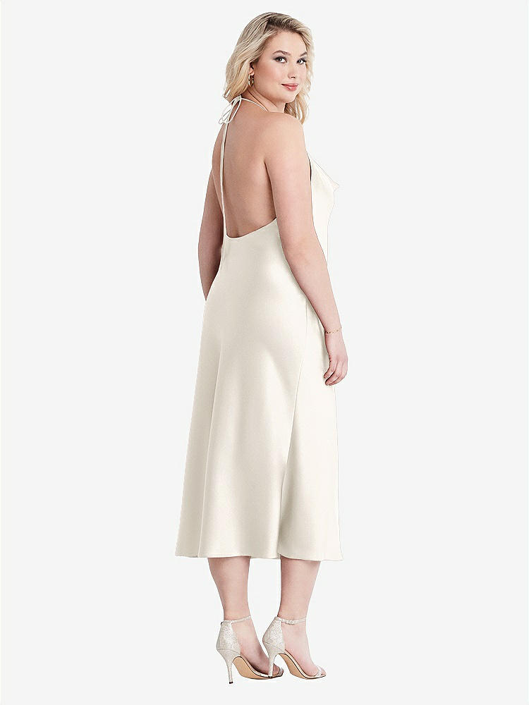 【STYLE: LB001】Cowl-Neck Convertible Midi Slip Dress - Piper【COLOR: Ivory】