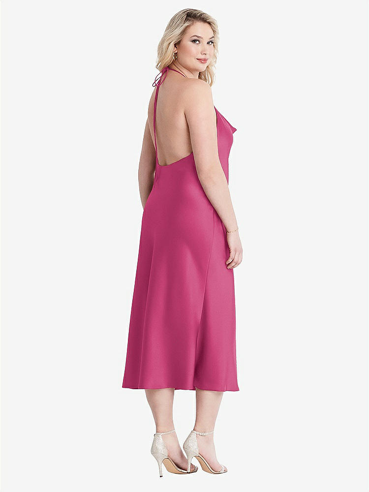 【STYLE: LB001】Cowl-Neck Convertible Midi Slip Dress - Piper【COLOR: Tea Rose】