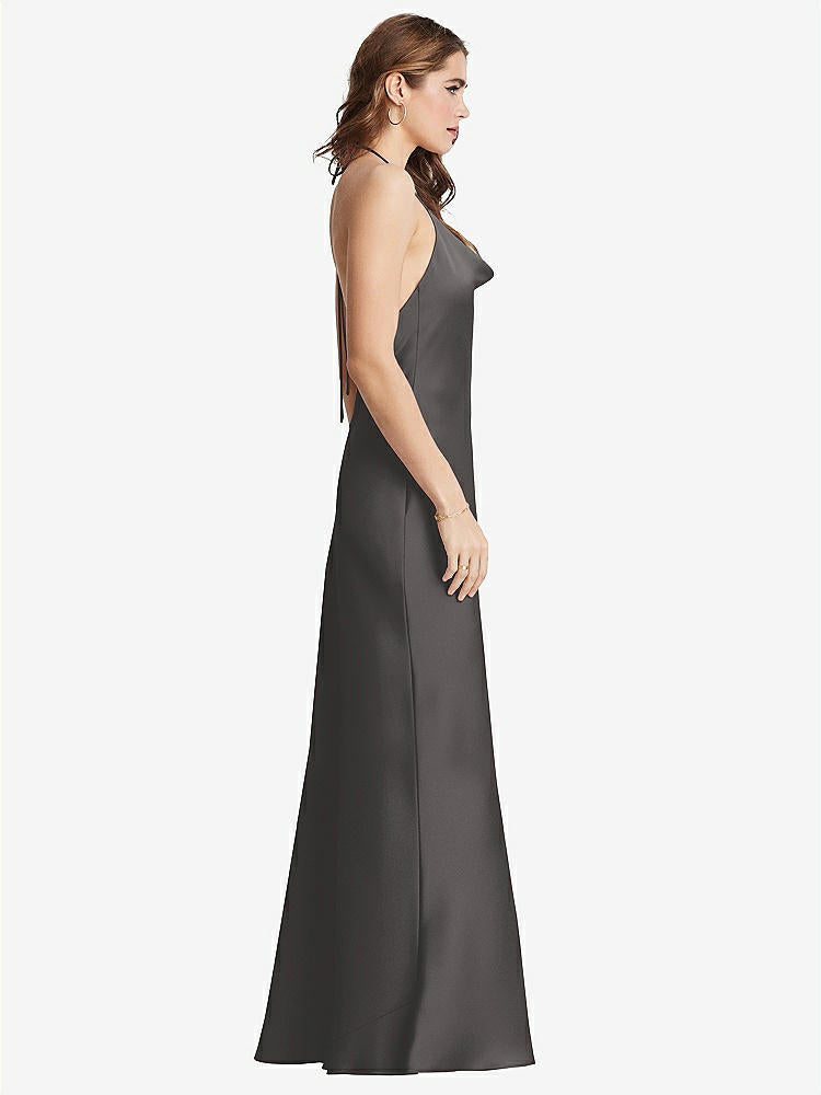 【NEW】【STYLE: LB002】カウルネック コンバーチブル マキシ スリップ ドレス  -  リース【COLOR: Caviar Gray】【SIZE: 00-30W】