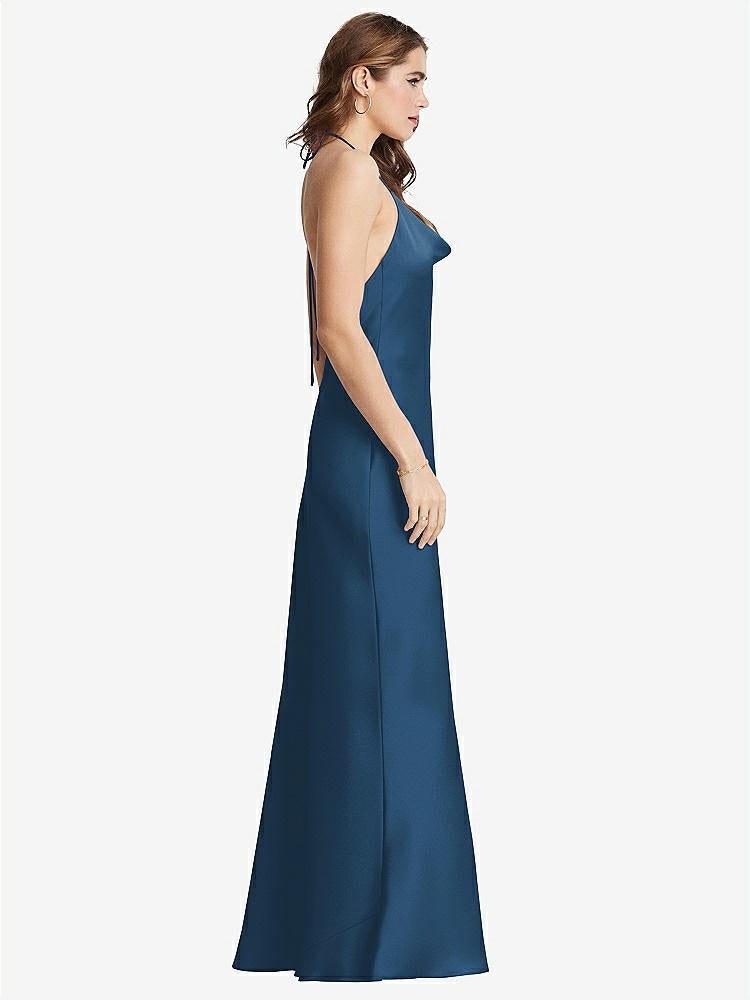 【STYLE: LB002】Cowl-Neck Convertible Maxi Slip Dress - Reese【COLOR: Dusk Blue】