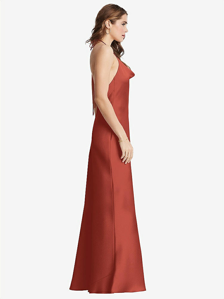【STYLE: LB002】Cowl-Neck Convertible Maxi Slip Dress - Reese【COLOR: Amber Sunset】