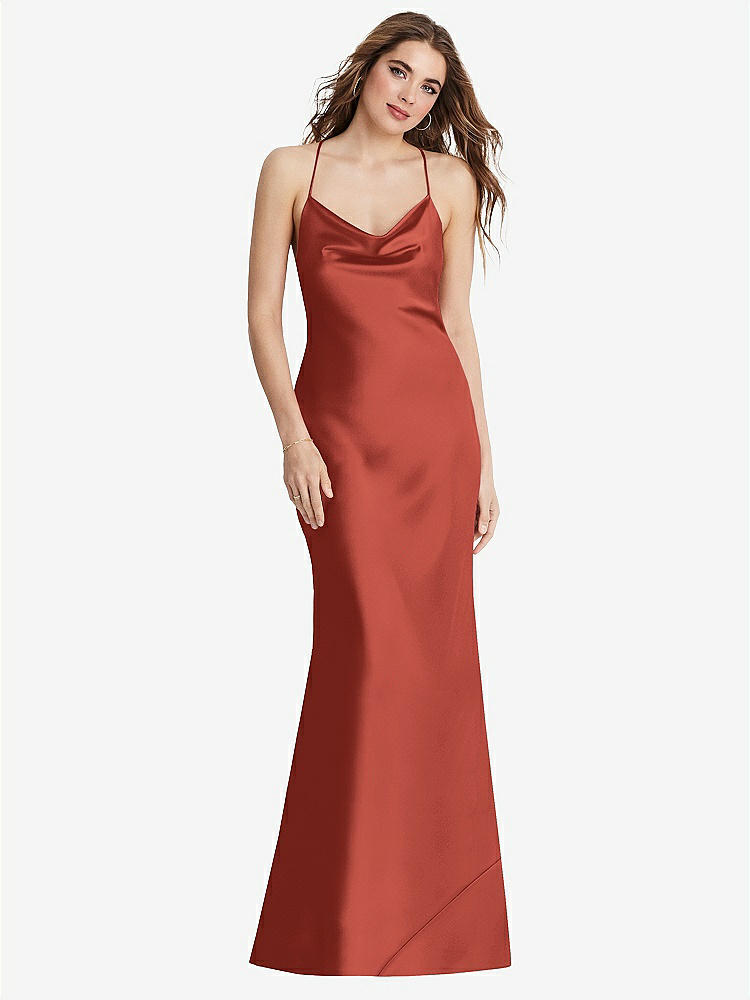 【STYLE: LB002】Cowl-Neck Convertible Maxi Slip Dress - Reese【COLOR: Amber Sunset】