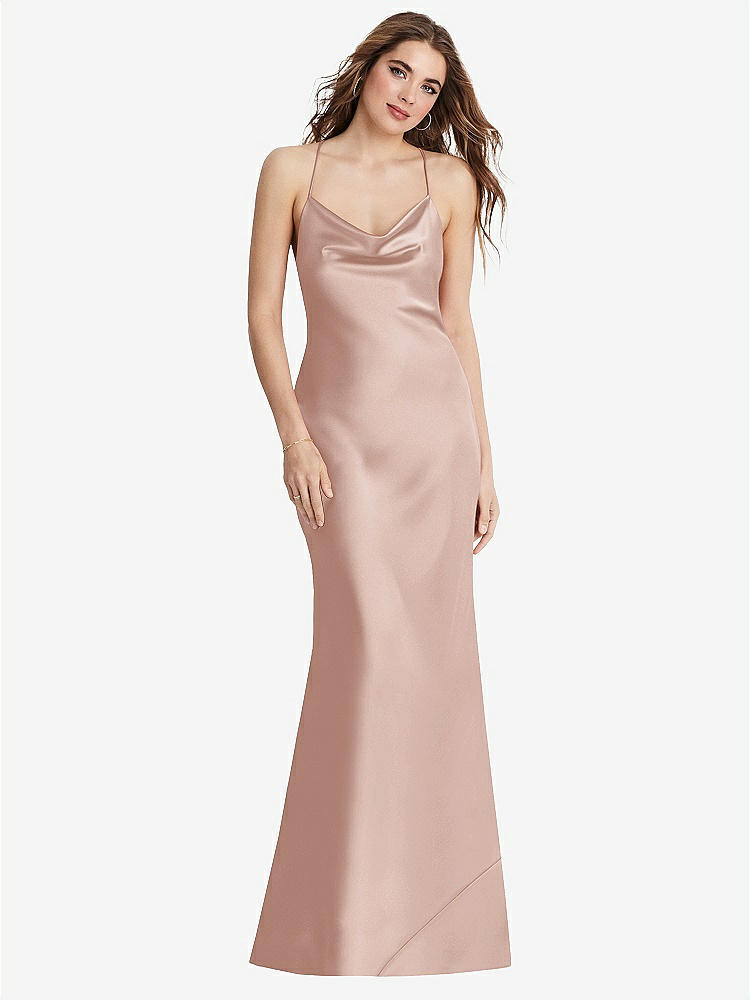 【STYLE: LB002】Cowl-Neck Convertible Maxi Slip Dress - Reese【COLOR: Toasted Sugar】