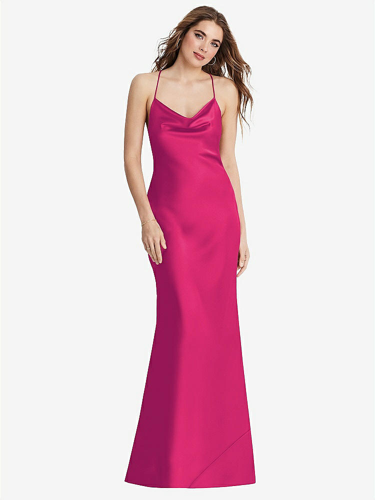 【STYLE: LB002】Cowl-Neck Convertible Maxi Slip Dress - Reese【COLOR: Think Pink】