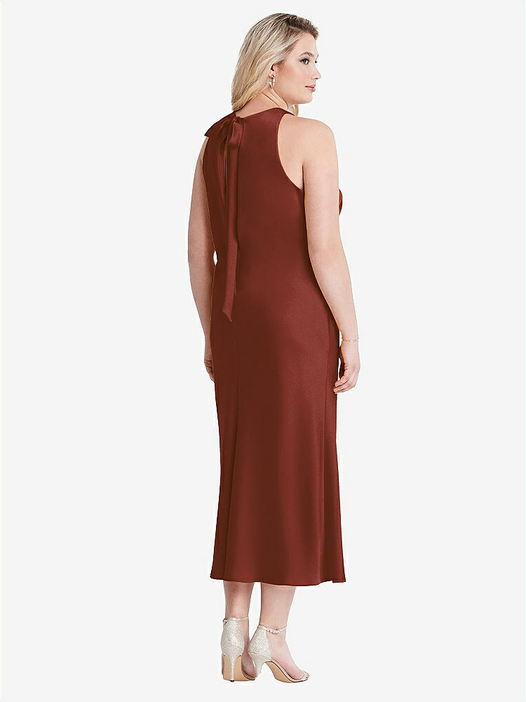 【STYLE: LB005】Tie Neck Cutout Midi Tank Dress - Lou【COLOR: Auburn Moon】