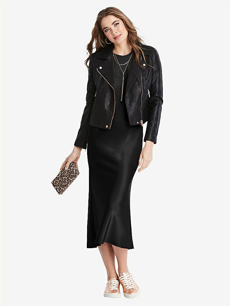 【NEW】【STYLE: LB005】ネクタイ 首 カットアウト MIDI タンク ドレス - ルー【COLOR: Black】【SIZE: 00-30W】